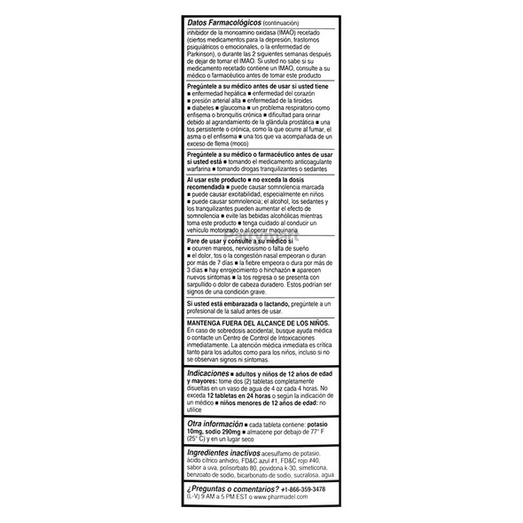 Antigrip - Tabletas Efervescentes Gripe y Tos Sabor Uva / Effervescent Cold & Cough Grape Tablets (72 Tabs)