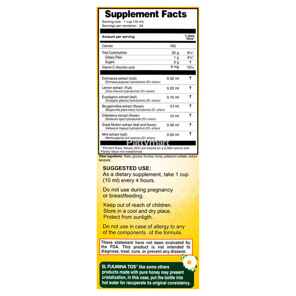 Plantimex – El Fulmina Tos Kids Jarabe – Kids Herbal Syrup – 240 ml