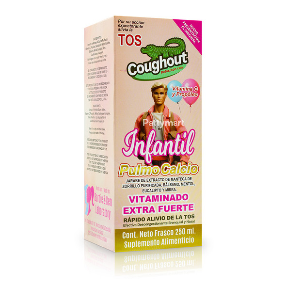 Pulmo Calcio Infantil Barbie Rosa – Cough Syrup – 250 ml