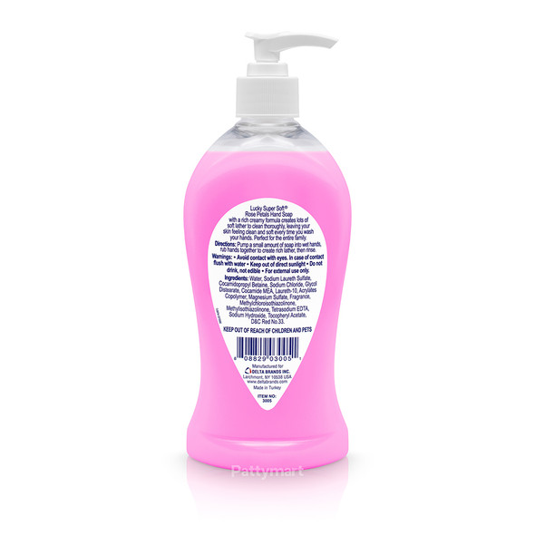 rose scented hand soap pump bottle Lucky