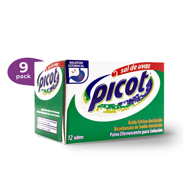 3 Pack - Sal de uvas Picot - Upset Stomach x 12 / Malestar