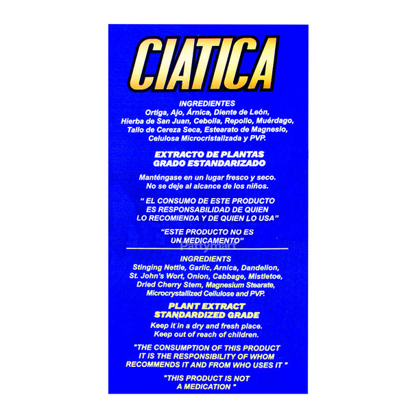 Ciatica- Sciatic Nerve Plus/ Ciatica Nervio Plus x 60 Caps