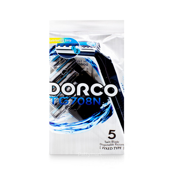 Dorco- Twin Blade Disposable Razors x 5 / Maquinas de afeitar desechables de doble hoja x 5