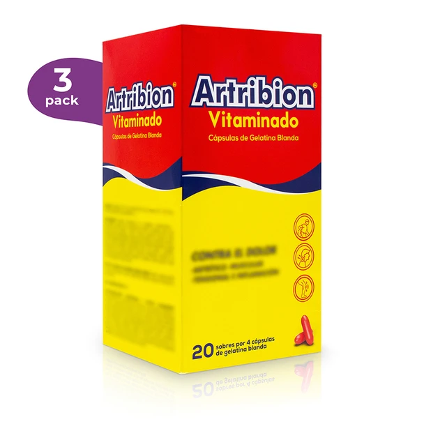 3 Pack // Artribion Vitaminado Display B-Complex Supplement 20 Sachets (80 Capsules)