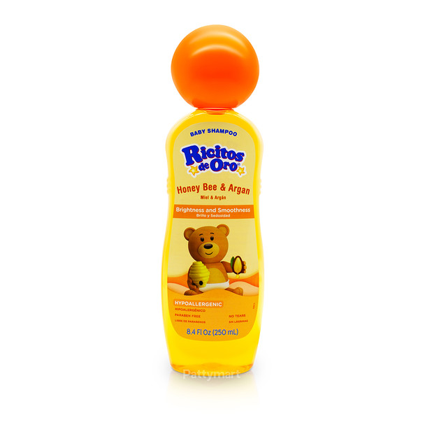 Honey Bee & Argan Baby Shampoo 8.4oz ( 250ml) / Shampoo Ricitos de Oro Miel y Argan 8.4 oz