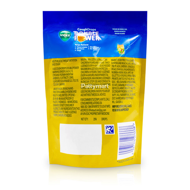Vicks - Pastillas Para la Tos Doble Poder / Double Power Cough Drops (25 Und)