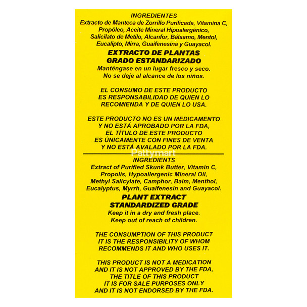 Zorritone - Jarabe Adulto con Pulmo Calcio Vitaminado Extra Fuerte / Adult Pulmo-Calcium Vitamin Syrup Extra Strong (250 ml)