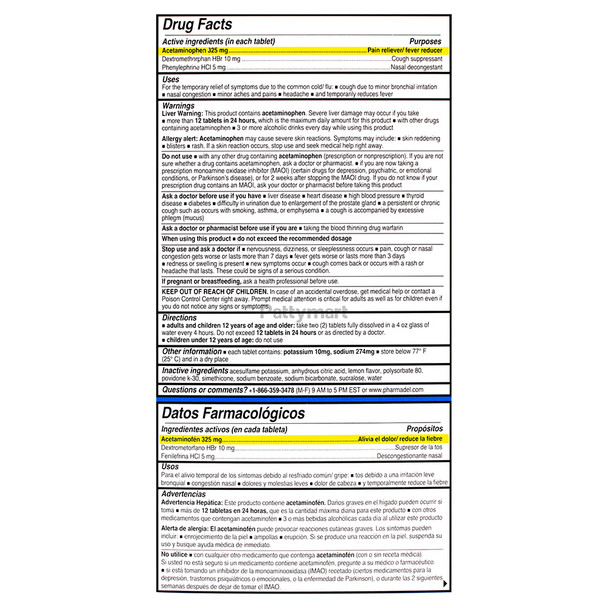 Antigrip - Tabletas Efervescentes Flu Gripe Sabor Limón / Effervescent Flu Relief Lemon Tablets (72 Tabs)