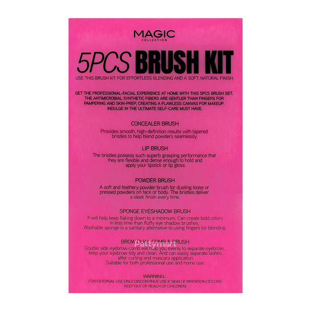 Magic Collection – 5PCS Brush Kit – Makeup Brush Set – 5 Pcs
