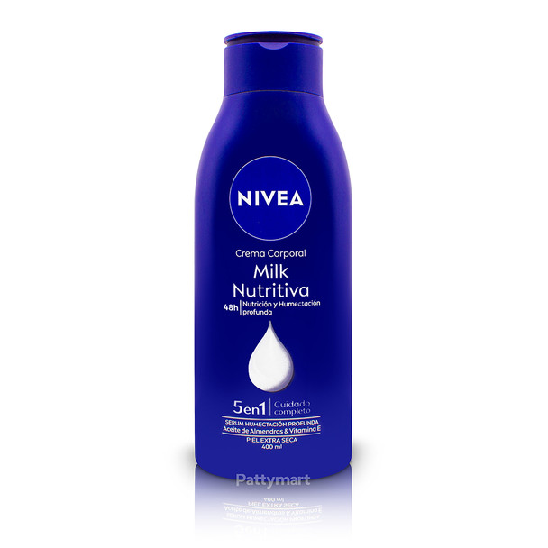 NIVEA – Milk Nutritiva Crema Corporal – Deep Moisturizing Body Lotion – 400 ml