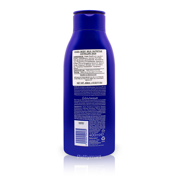 NIVEA – Milk Nutritiva Crema Corporal – Deep Moisturizing Body Lotion – 400 ml
