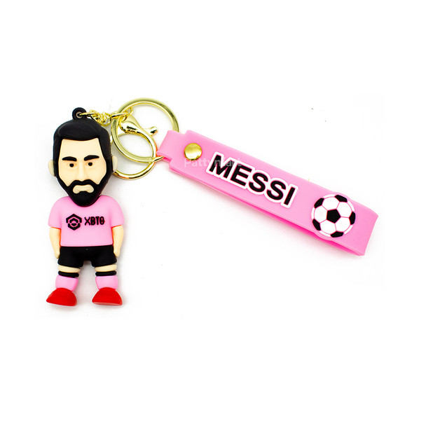 Messi – Character Keychain – Silicone Key Ring – 1 Pc