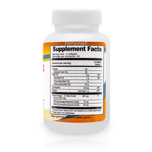 VH Healthy Labs – Omega 3 – Omega 3 Fish Oil Softgels – 90 Caps