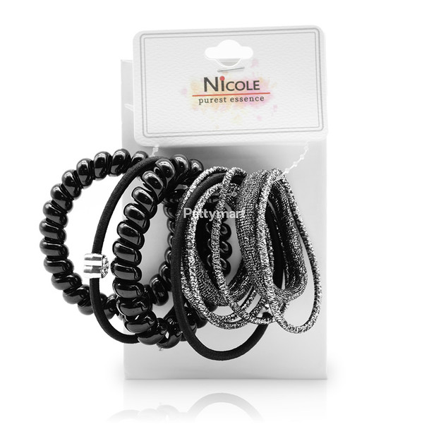 Nicole – Hair Elastic Bands Set – 10 Pcs