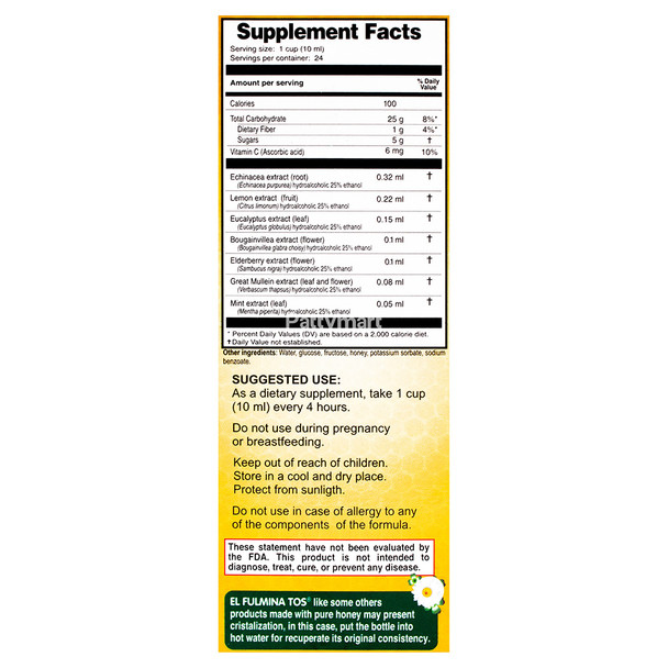 Plantimex – El Fulmina Tos Kids Jarabe – Kids Herbal Syrup – 240 ml