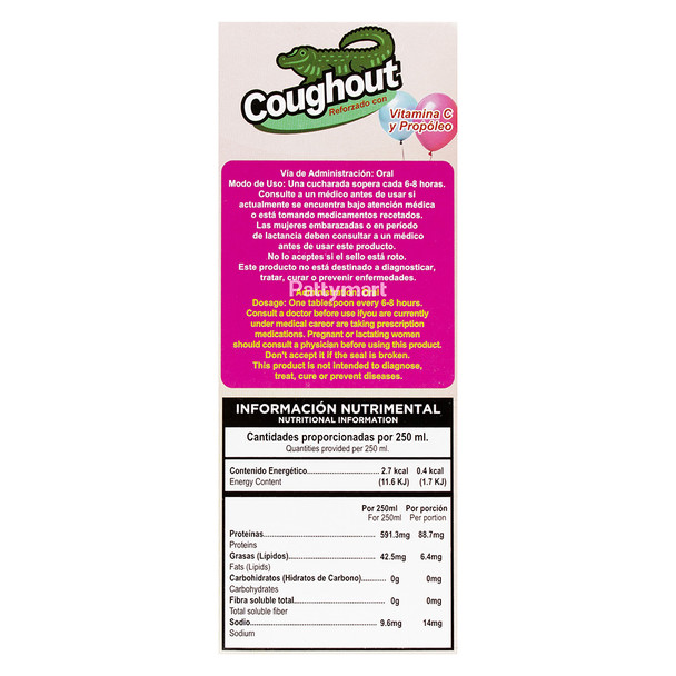 Pulmo Calcio Infantil Barbie Rosa – Cough Syrup – 250 ml