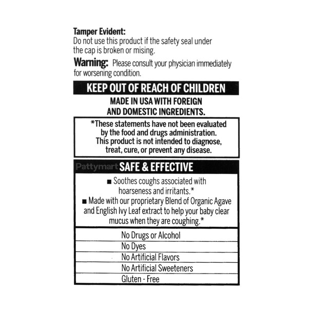 Baby chest congestion cough syrup