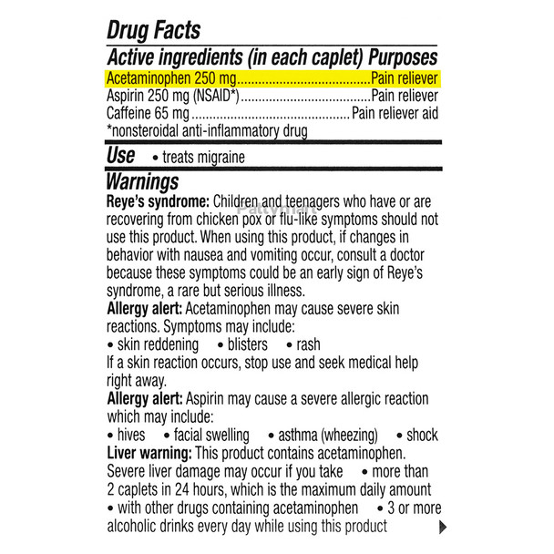 Excedrin Migraine x 24 tabs