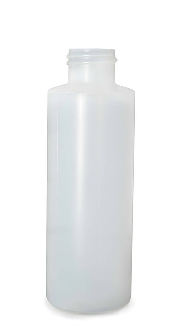 6 OZ WHITE HDPE CYLINDER BOTTLES 24-410 300 CS(PLA-05751)