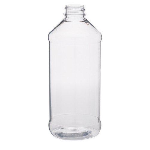 16 OZ CLEAR PET - POLYETHYLENE TEREPHTHALATE MODERN ROUND BOTTLES 28-400 144 CS(3421B10-BCLR)