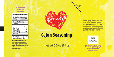3.5MIL PENZEYS CAJUN SEASONING SAMPLE PRINTED FILM(324953)