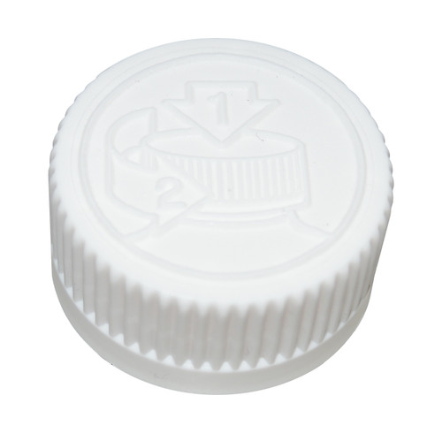 33-400 WHITE PP - POLYPROPYLENE PUSH & TURN CAPS PICTORIAL INDUCTION FOIL HEAT SEALS 1850 CS(332730)