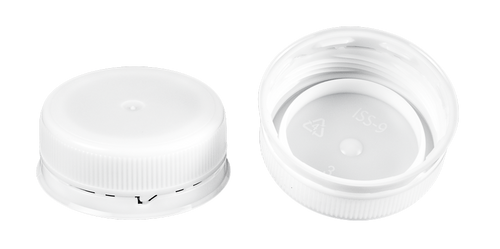 38-DS1.5 WHITE HDPE - HIGH DENSITY POLYETHYLENE RATCHET CAPS UNLINED 2100 CS(330788)