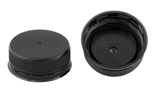 38-DS1.5 BLACK HDPE - HIGH DENSITY POLYETHYLENE RATCHET CAPS UNLINED 2100 CS(330789)