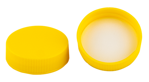 38-400 YELLOW PP - POLYPROPYLENE RIBBED CAPS F217 3100 CS(330672)