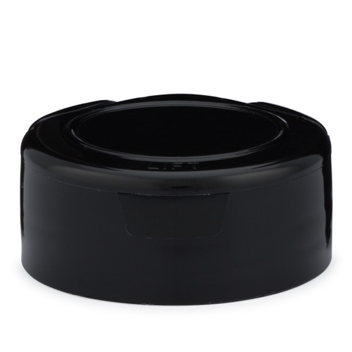 43-485 BLACK PP - POLYPROPYLENE SPOON & SIFT CAPS PRESSURE SENSITIVE PRINTED 1400 CS(331999)