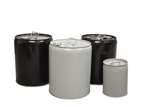 5 GAL BLACK STEEL CLOSED HEAD BUCKETS & PAILS 2 36 PT(MET-03035)