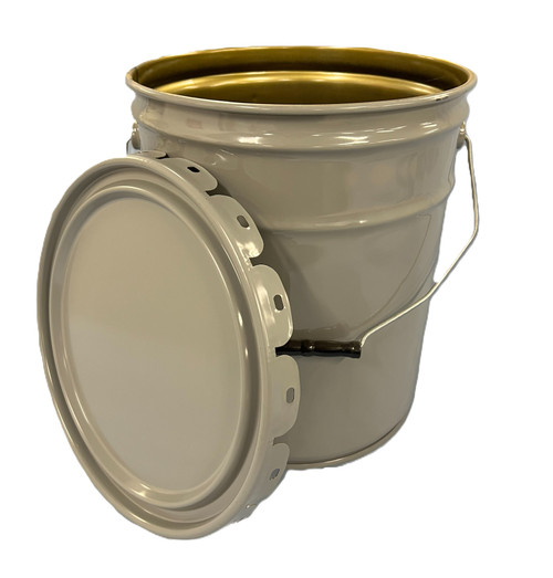 5 GAL GREY STEEL OPEN HEAD BUCKETS & PAILS 120 PT(237538)
