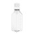 250ML SQUARE GRADUATED PETG MEDIA BOTTLE WITH WHITE HDPE LEAK-PROOF CAP AND TAMPER-EVIDENT SHRINK BAND STERILE; 25ML GRADUATIONS(323071)