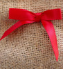Red Satin Pre-tied Bows w/Twist-tie (4 sizes)