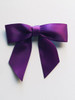 Purple Satin Pre-tied Bows w/Twist-tie (4 sizes)