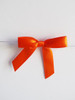 Orange Satin Pre-tied Bows w/Twist-tie (4 sizes)