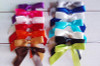 Orange Satin Pre-tied Bows w/Twist-tie (4 sizes)