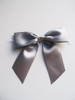 Silver Satin Pre-tied Bows w/Twist-tie (4 sizes)