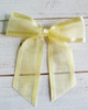 Yellow Organza Satin Edge Pre-tied 4.5" Bow w/Twist-tie