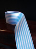 Blue & White Seersucker Striped Grosgrain (3 sizes)