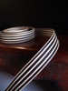 Black & Ivory Seersucker Striped Grosgrain (3 sizes)