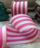 Pink & Ivory Striped Ribbon (5 sizes)