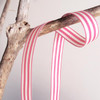 Pink & Ivory Striped Ribbon (5 sizes)