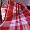 Red & White Plaid Wired Ribbon with Metallic Accents (2 sizes)