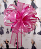 Wholesale Pull Bows, Hot Pink Sheer with Satin Edge Pull Bow | Packaging Decor