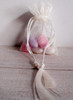 Ivory Organza Bag with Tassel Drawstring (3 sizes)