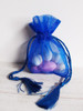 Royal Blue Organza Bag with Tassel Drawstring (3 sizes)