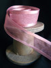 Mauve Sheer Ribbon with Satin Wired Edge (3 sizes)