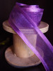Purple Sheer Ribbon with Satin Wired Edge (3 sizes)