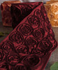 Burgundy Rose Petal Ribbon with Wire Edge